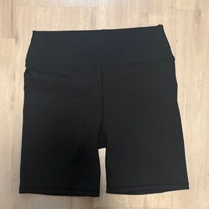 Black tall woman’s spandex shorts